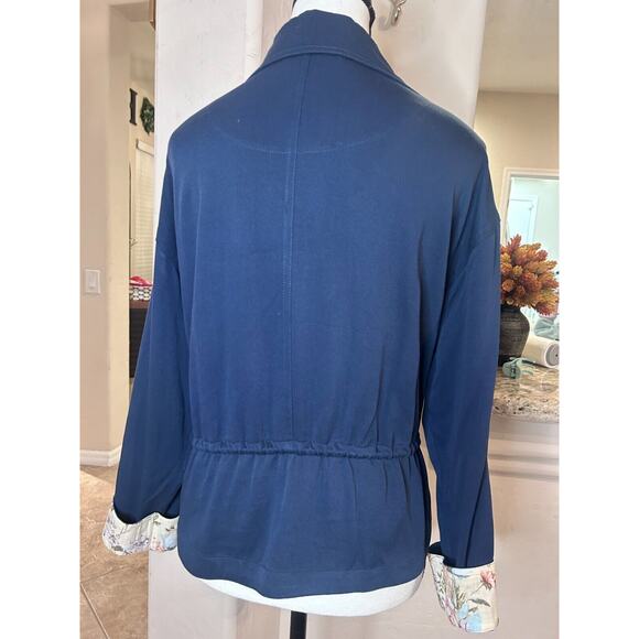 Frye and Co. Lightweight Cropped Navy Blue M Jacket ⭐BOGO🎉 - Picture 2 of 9